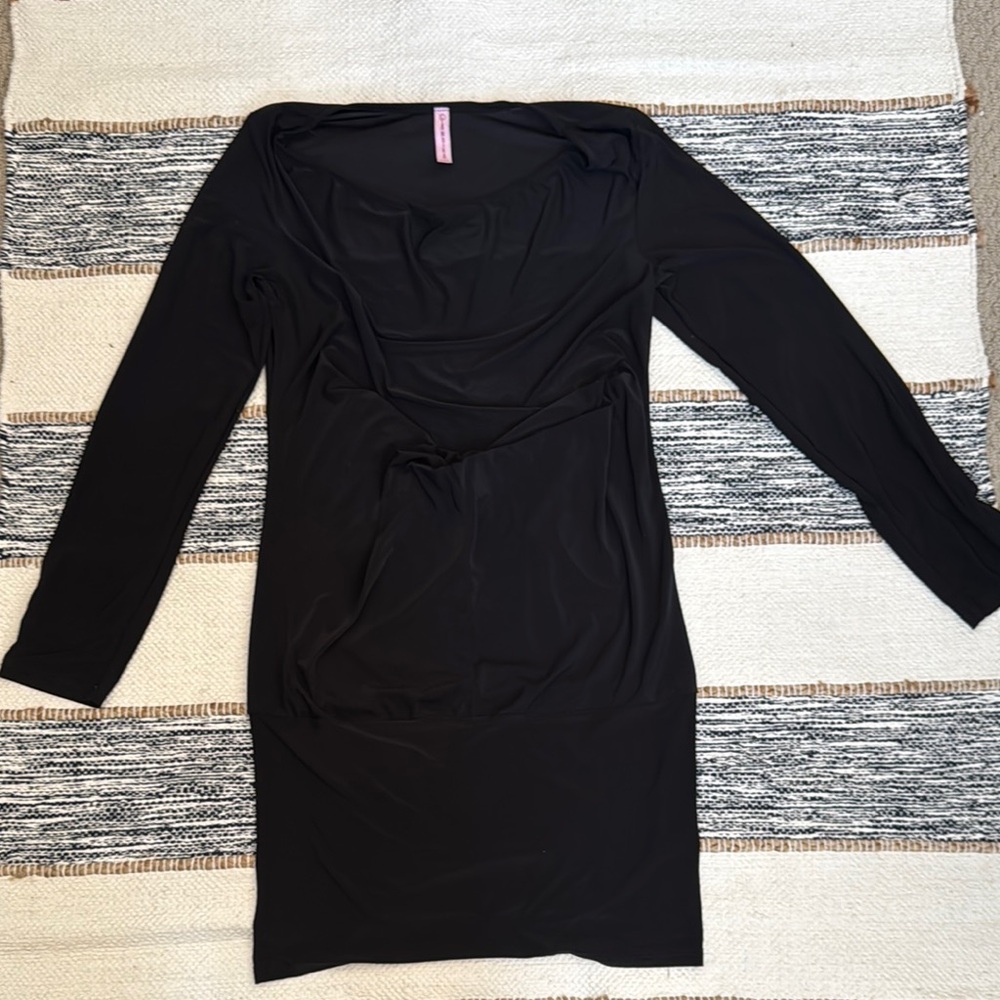 Amika Black Long Sleeve Dress with Timeless Elegance